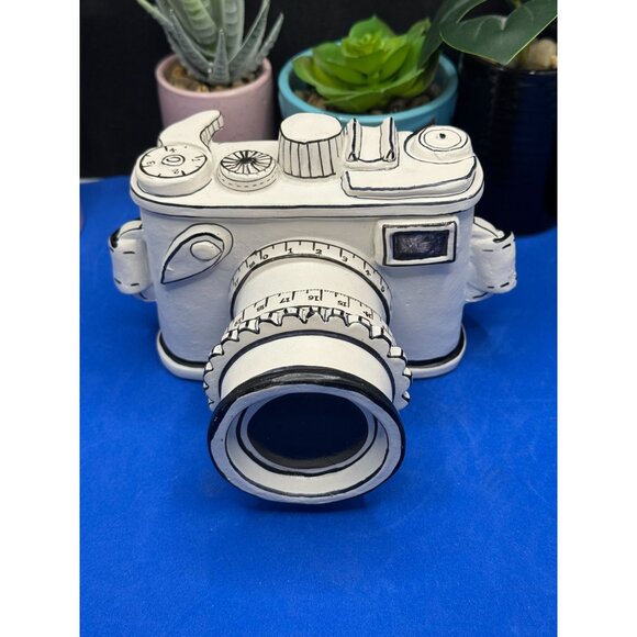 Ceramic Camera Sculpture Decorative Table Top Decor - Picture 2 of 8